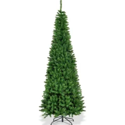 Künstlicher Weihnachtsbaum mit 1085 Zweigen und 350 Bunten LED-Lichtern 225 cm