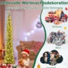 Künstlicher Weihnachtsbaum mit LED-Lichtern Schlanker Christbaum Beleuchteter Festbaum