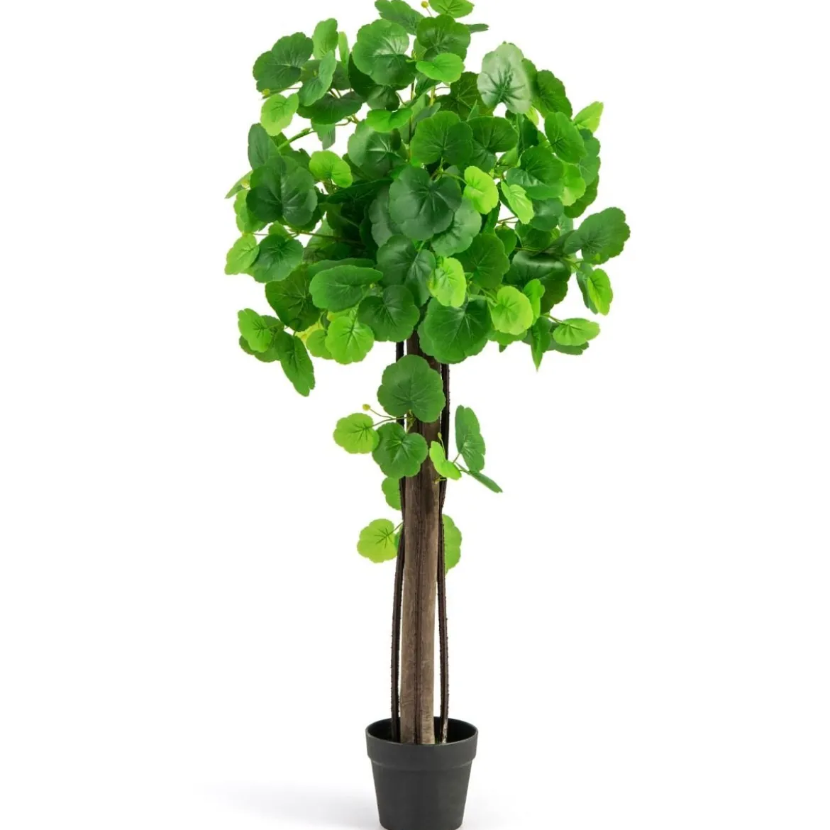 Künstlicher Zierapfelbaum im Topf mit Echtem Holzstamm & Verstellbaren Zweigen Kunstpflanze