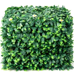 Künstliches Pflanzenwand Hecke Efeublättern Sichtschutz Heckenpflanze Windschutz Grüne Hecke 50 x 50 cm
