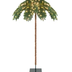 Künstliche Tropische Weihnachtspalme mit 250 Warmweißen LED-Lichtern & 813 Zweigspitzen 180 cm