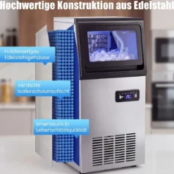 Kommerzielle Eiswürfelmaschine Eiswürfelbereiter 50 kg/24 Std. mit 11 kg Eislagerkapazität