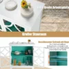 Kommode mit verstellbarem Regal Holz Sideboard mit Glastür Aufbewahrungsschrank für Küche Wohnzimmer Grün