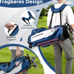 Komplette Golfschläger- & Taschenset für Linkshänder Herren tragbare leichte Golf-Standtasche