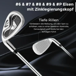 Komplette Golfschläger- & Taschenset für Linkshänder Herren tragbare leichte Golf-Standtasche