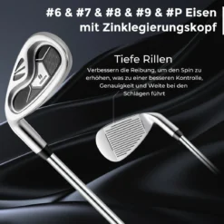 Komplette Golfschläger- & Taschenset für Linkshänder Herren tragbare leichte Golf-Standtasche