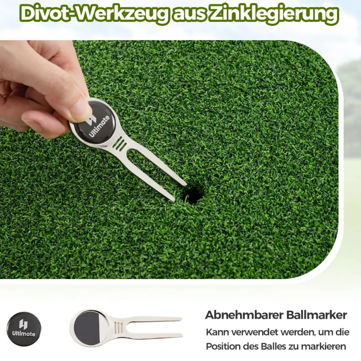 Komplettes Golf Geschenkset für Herren Golf-Zubehör Set mit 3 Golfbällen Golfgeschenk in Geschenkbox