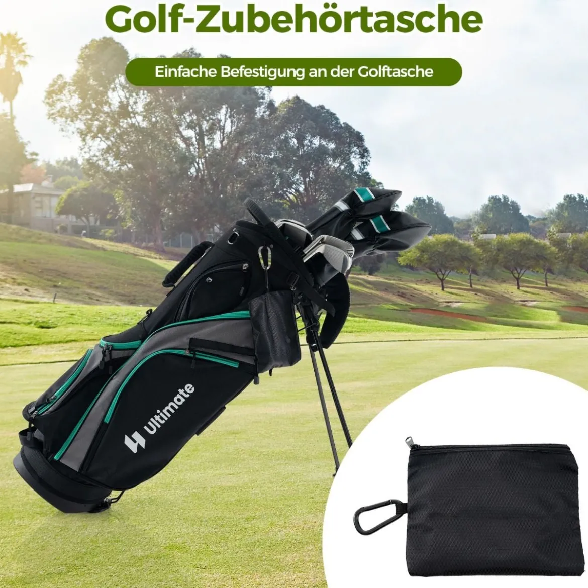 Komplettes Golf Geschenkset für Herren Golf-Zubehör Set mit 3 Golfbällen Golfgeschenk in Geschenkbox