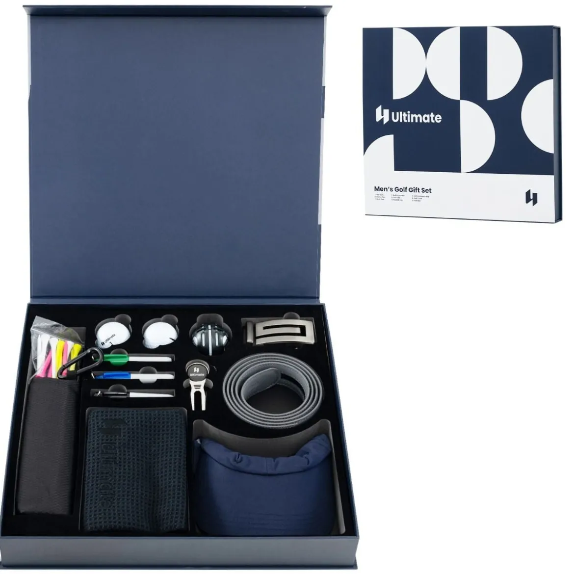 Komplettes Golf Geschenkset für Herren Golf-Zubehör Set mit 3 Golfbällen Golfgeschenk in Geschenkbox