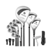 Komplettes Golfschläger-Set Rechtshändig für Damen Golfschlägersätze mit Tragetasche Schwarz