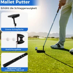 Komplettes Herren Golfschläger Set 9 Teilige Golfschlägersätze Rechtshändig mit Regenhaube