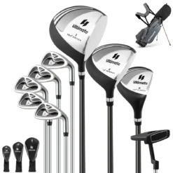 Komplettes Herren Golfschläger Set 9 Teilige Golfschlägersätze Rechtshändig mit Regenhaube