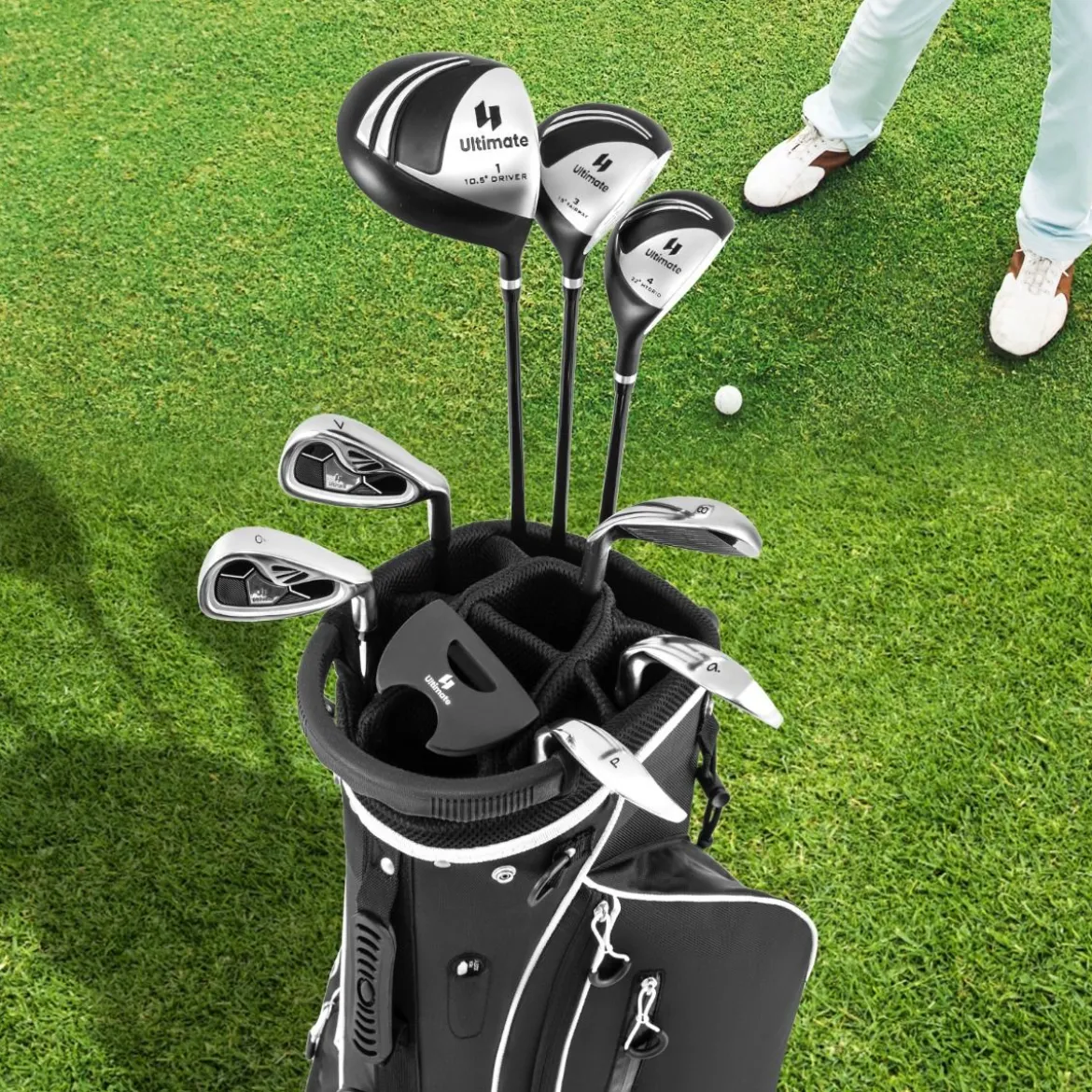 Komplettes Herren Golfschläger Set 9 Teilige Golfschlägersätze Rechtshändig mit Regenhaube
