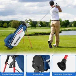 Komplettes Herren Golfschläger Set 9 Teilige Golfschlägersätze Rechtshändig mit Regenhaube