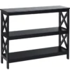 Konsolentisch Beistelltisch Industrie Design mit Ablage Flurtisch 100 x 33 x 80 cm Schwarz