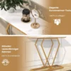 Konsolentisch Eingangstisch schmal Flurtisch mit Marmoroptik Beistelltisch für Wohnzimmer 100 x 29,5 x 80 cm