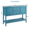 Konsolentisch Holz-Sideboard mit 2 Schubladen und 2 Schränken 117 x 38 x 86,5 cm Blau