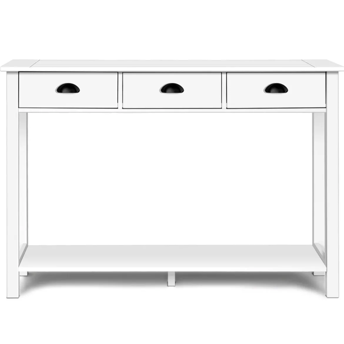 Konsolentisch Industrie Design Beistelltisch mit 3 Schubladen Ablage Beistelltisch Weiß