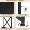 Konsolentisch Mit 4 Stoffschubladen Regal Metallrahmen Holz Mosaikmuster Kaffee & Schwarz
