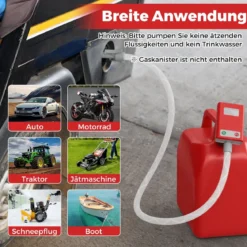 Kraftstoff Umfüllpumpe 3,8 GPM mit Auto-Stopp-Sensor elektrische Kraftstoffpumpe mit 3 Größen Adaptern
