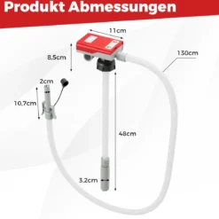 Kraftstoff Umfüllpumpe 3,8 GPM mit Auto-Stopp-Sensor elektrische Kraftstoffpumpe mit 3 Größen Adaptern