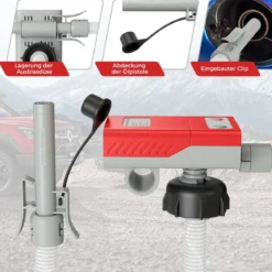 Kraftstoff Umfüllpumpe 3,8 GPM mit Auto-Stopp-Sensor elektrische Kraftstoffpumpe mit 3 Größen Adaptern