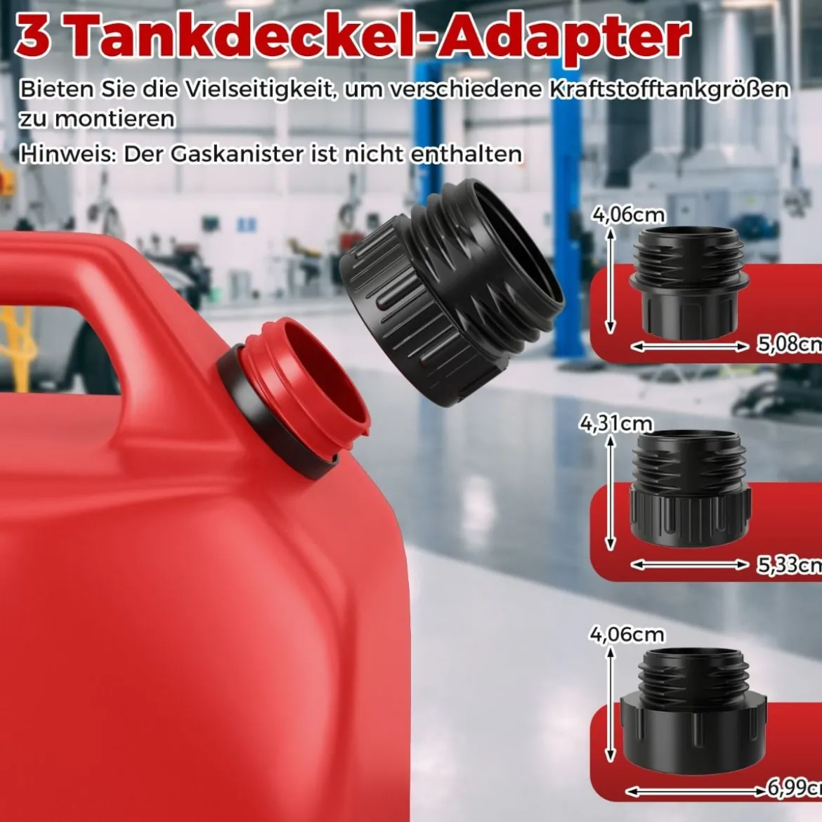 Kraftstoff Umfüllpumpe mit Auto-Stopp-Sensor & 3 Größen Adaptern Elektrische Kraftstoffpumpe