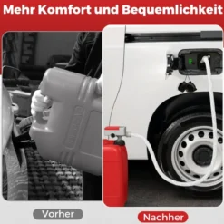 Kraftstoff Umfüllpumpe mit Auto-Stopp-Sensor & 3 Größen Adaptern Elektrische Kraftstoffpumpe