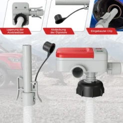 Kraftstoff Umfüllpumpe mit Auto-Stopp-Sensor & 3 Größen Adaptern Elektrische Kraftstoffpumpe