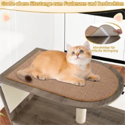 Kratzbaum mit Katzenklo Schrank Katzenschrank für Katzentoilette Katzenbaum 80 x 45 x 87,5 cm Grau