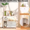 Kratzbaum mit Katzenschrank & Höhle & Kratzbrett & Kunstpflanze Katzenbaum Katzenhaus