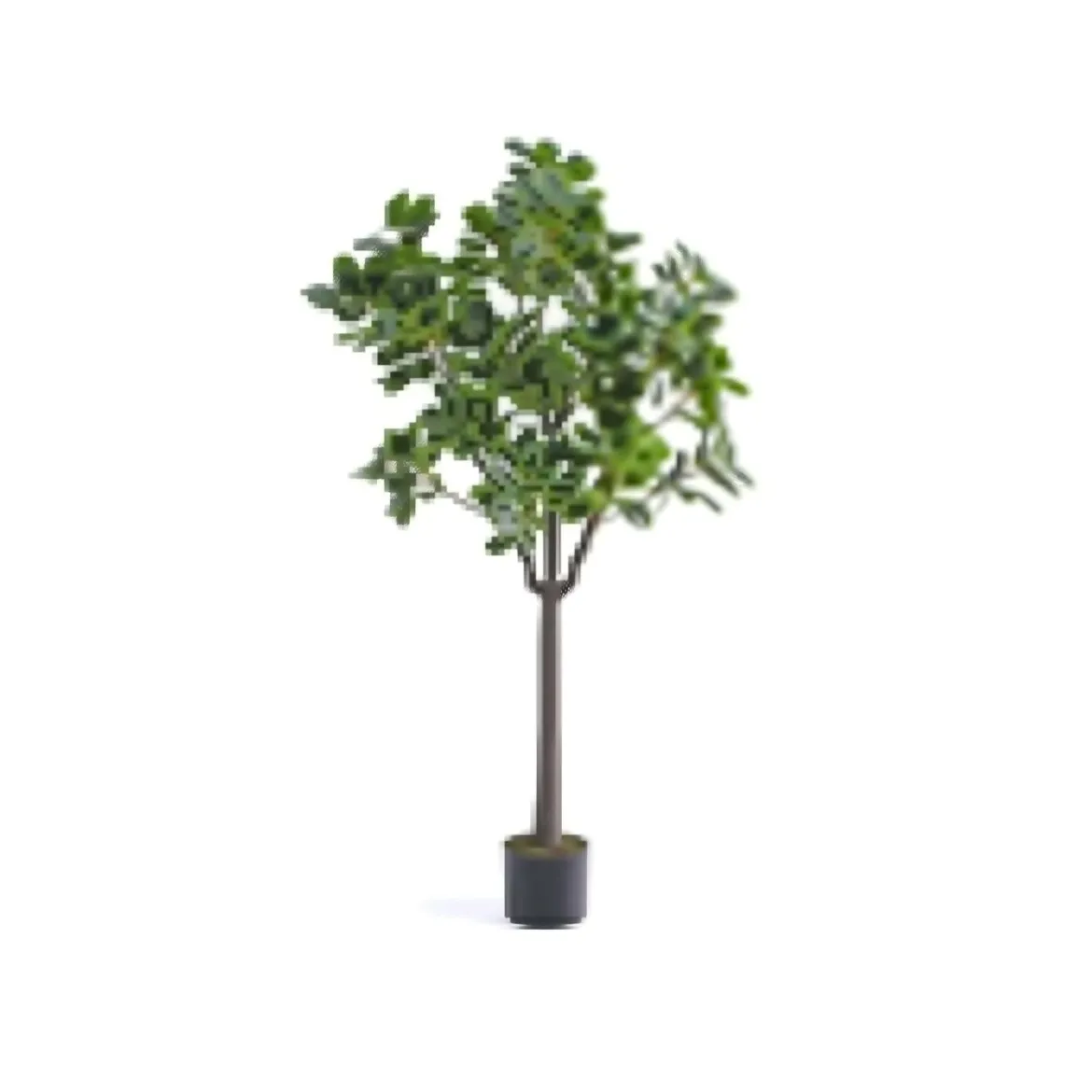Kunstbaum Realistische Kunstpflanze mit 25 Üppige Zweigen & Stabiler Zementtopf 140 cm