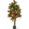 Kunstpflanze 150cm Künstliche Pflanze Kroton Palmenbaum mit bunten Blättern