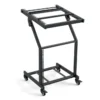 2-lagiges Professionelles Audio Rack mit Verstellbaren Querstreben & Abschließbaren Rollen Audioständer