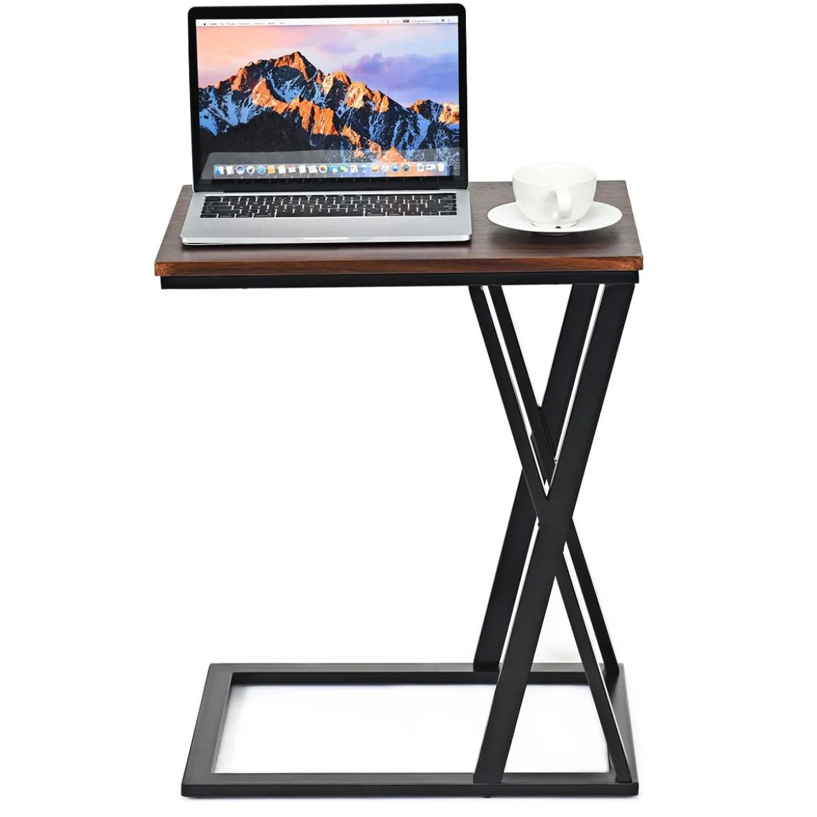 Laptoptisch Kleiner Beistelltisch Kaffeetisch Braun 50 x 34,5 x 60 cm