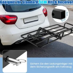 Lastenträger mit Metallkupplung & 250 kg Tragkraft Rostfreier Heckgepäckträger 120 x 50 x 14 cm