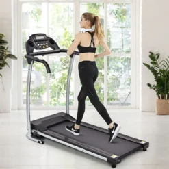 Laufband klappbares elektrisches Laufband leises Laufband 123 x 51 x 113 cm Schwarz