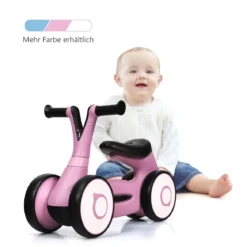 Laufrad Balance Fahrrad Balance Bike Kinderlaufrad Lauflernrad für Kinder Fahrrad Lernlaufrad ohne Pedal für Kinder 59x29x40cm Rosa