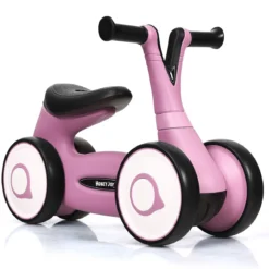 Laufrad Balance Fahrrad Balance Bike Kinderlaufrad Lauflernrad für Kinder Fahrrad Lernlaufrad ohne Pedal für Kinder 59x29x40cm Rosa