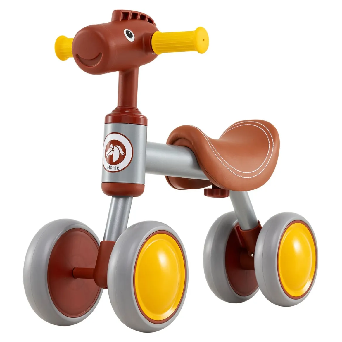 Laufrad Lauflernrad 4 Räder Kinderlaufrad ohne Pedal Balance Fahrrad für Kinder 18-36 Monate