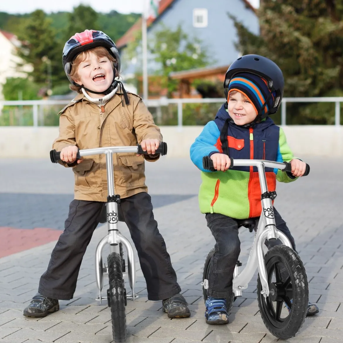 Laufrad mit verstellbarem Lenker & Sitz Balance Fahrrad ohne Pedal für 2-7 Jahre Jungen und Mädchen Silbern