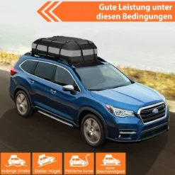 420 L Dachbox für Auto mit Zahlenschloss & 6 Türhaken & Anti-Rutsch-Matte Wasserdichter Dachkoffer
