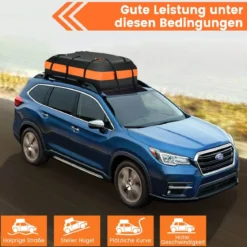 420 L Dachbox für Auto mit Zahlenschloss & 6 Türhaken & Anti-Rutsch-Matte Wasserdichter Dachkoffer