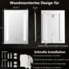 LED-Badezimmerspiegel Wandmontierbarer Kosmetikspiegel 70 x 50 cm