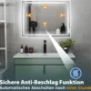 LED Badspiegel mit Beleuchtung 80 x 60 cm Badezimmerspiegel Anti-Beschlag Rechteckig