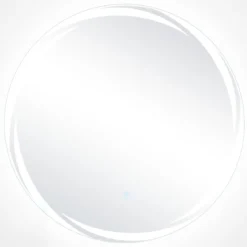 LED Badspiegel mit Beleuchtung 60cm runder Badezimmerspiegel Anti-Beschlag Oval