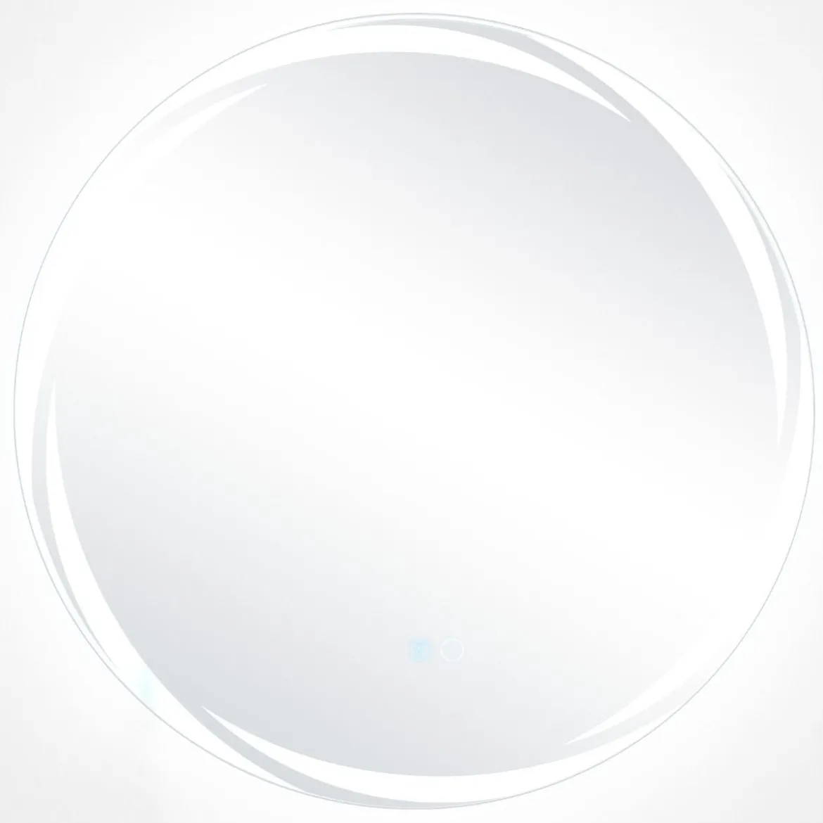 LED Badspiegel mit Beleuchtung 60cm runder Badezimmerspiegel Anti-Beschlag Oval