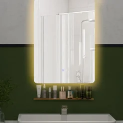 LED Badspiegel mit Beleuchtung & Touch Schalter & Memory Funktion Wandspiegel 70 x 50 cm
