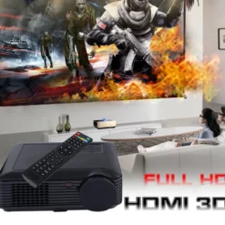 LED Beamer Projektor 3D Heimkino Multimedia HDMI VGA TV USB Video 2600 Lumen