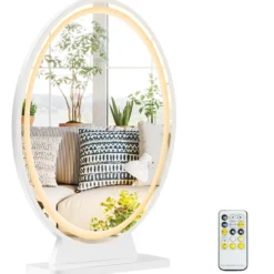 LED Kosmetikspiegel Tischspiegel mit 4 Beleuchtungsmodi Makeup Spiegel